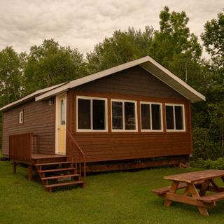 Cozy cottage exterior view