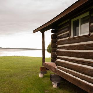 Cabin exterior from lake