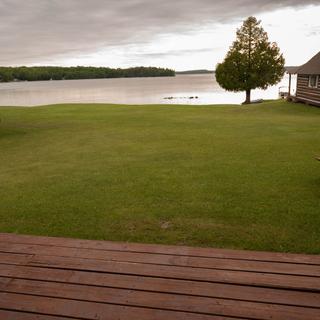 Deck overlooking the lake