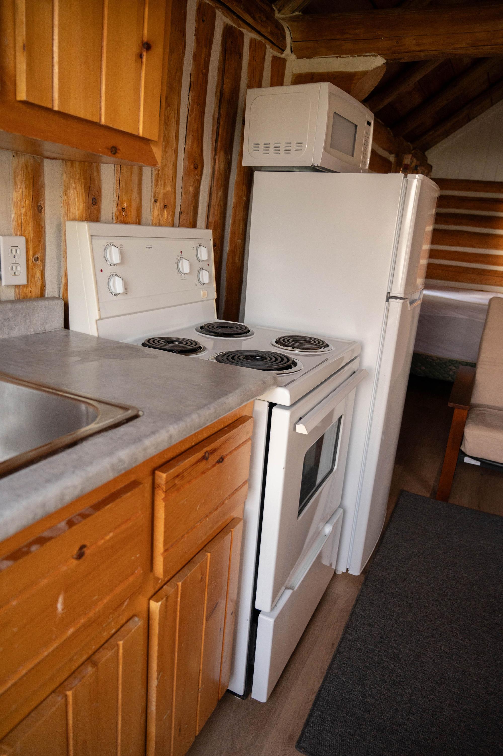 Kitchen stove and sink