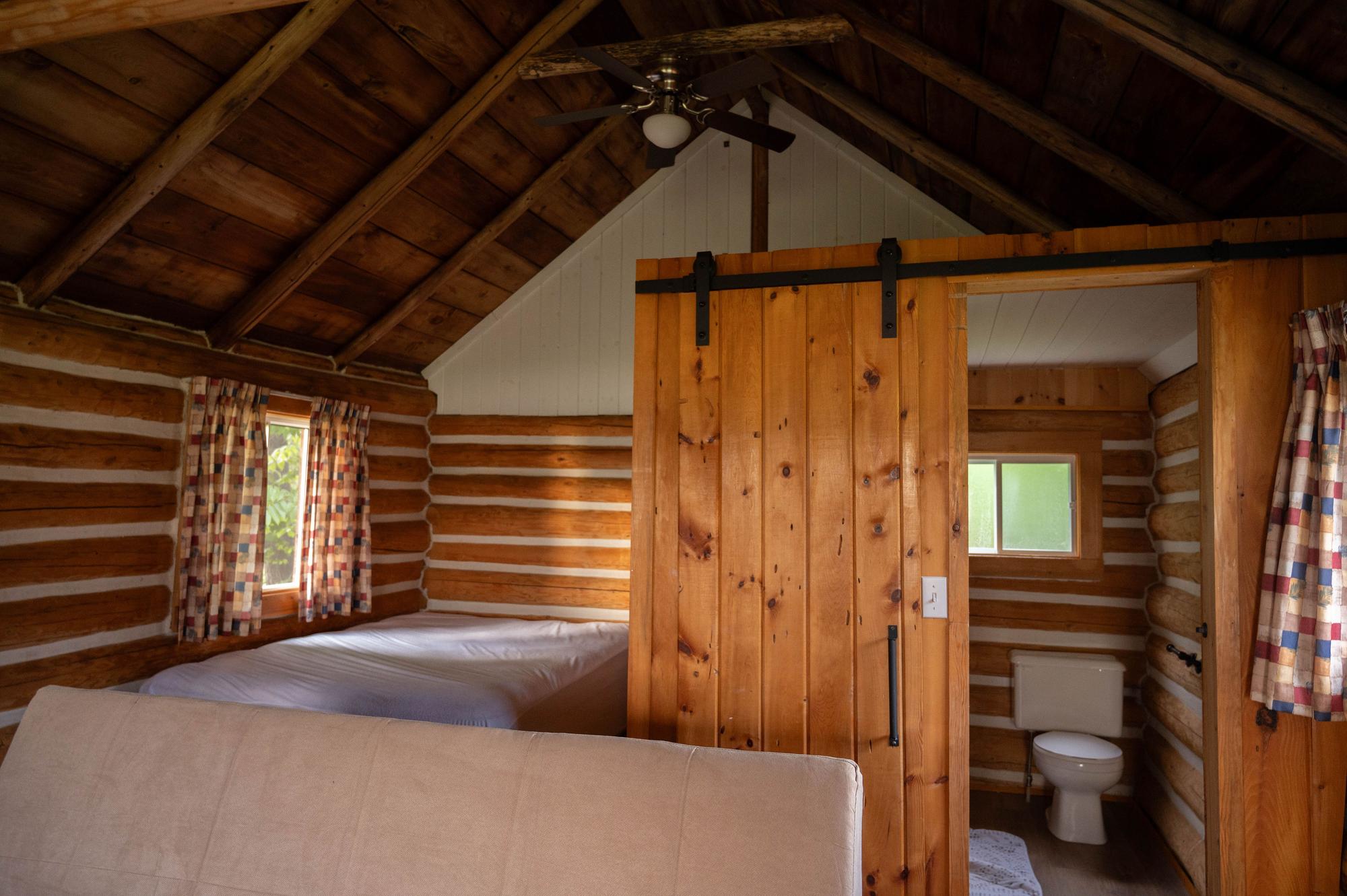 Bedroom and bathroom view