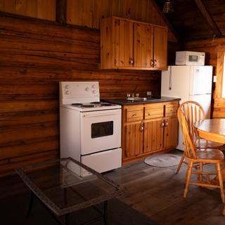 Kitchen stove and fridge
