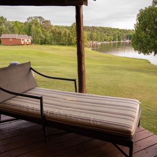 Lounge chair on porch