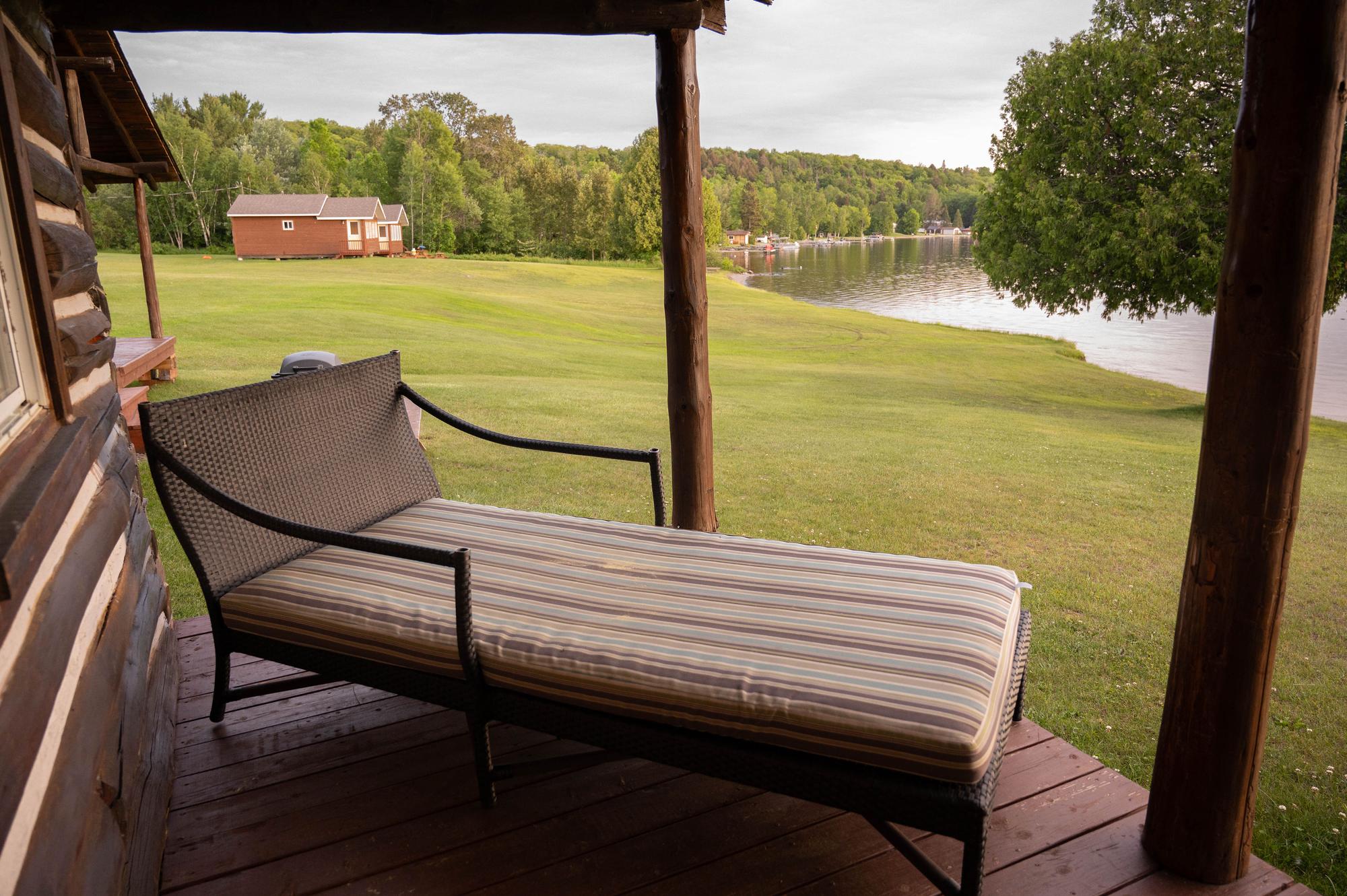 Lounge chair on porch